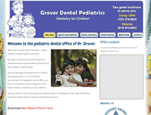 Tablet Screenshot of groverdentalpediatrics.com